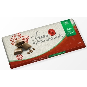 Síríus Rjóma chokolade, uden tilsat sukker 100 g